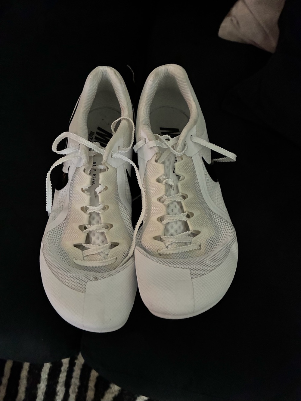 Nike Women’s White Multi Track & Field Sneakers with Black Swoosh